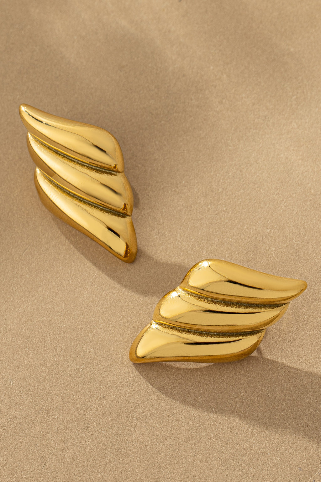 Angel Wings Stainless Steel Stud Earrings