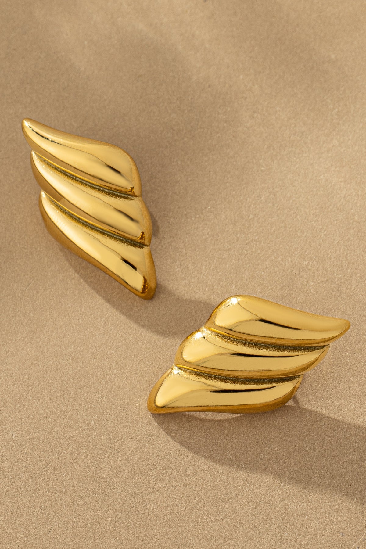 Angel Wings Stainless Steel Stud Earrings