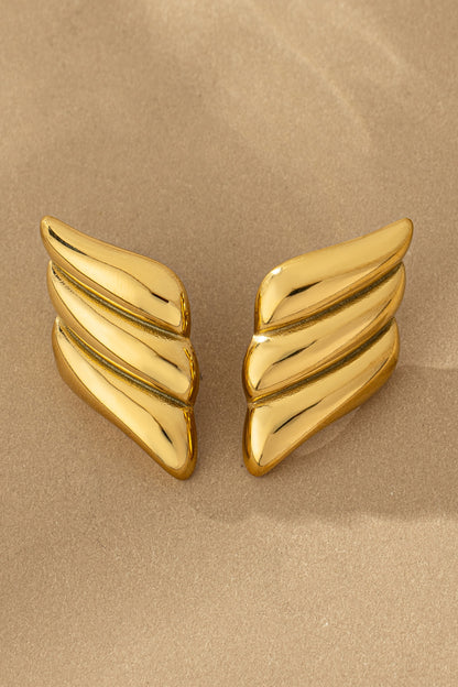 Angel Wings Stud Earrings – Non-Tarnish Stainless Steel