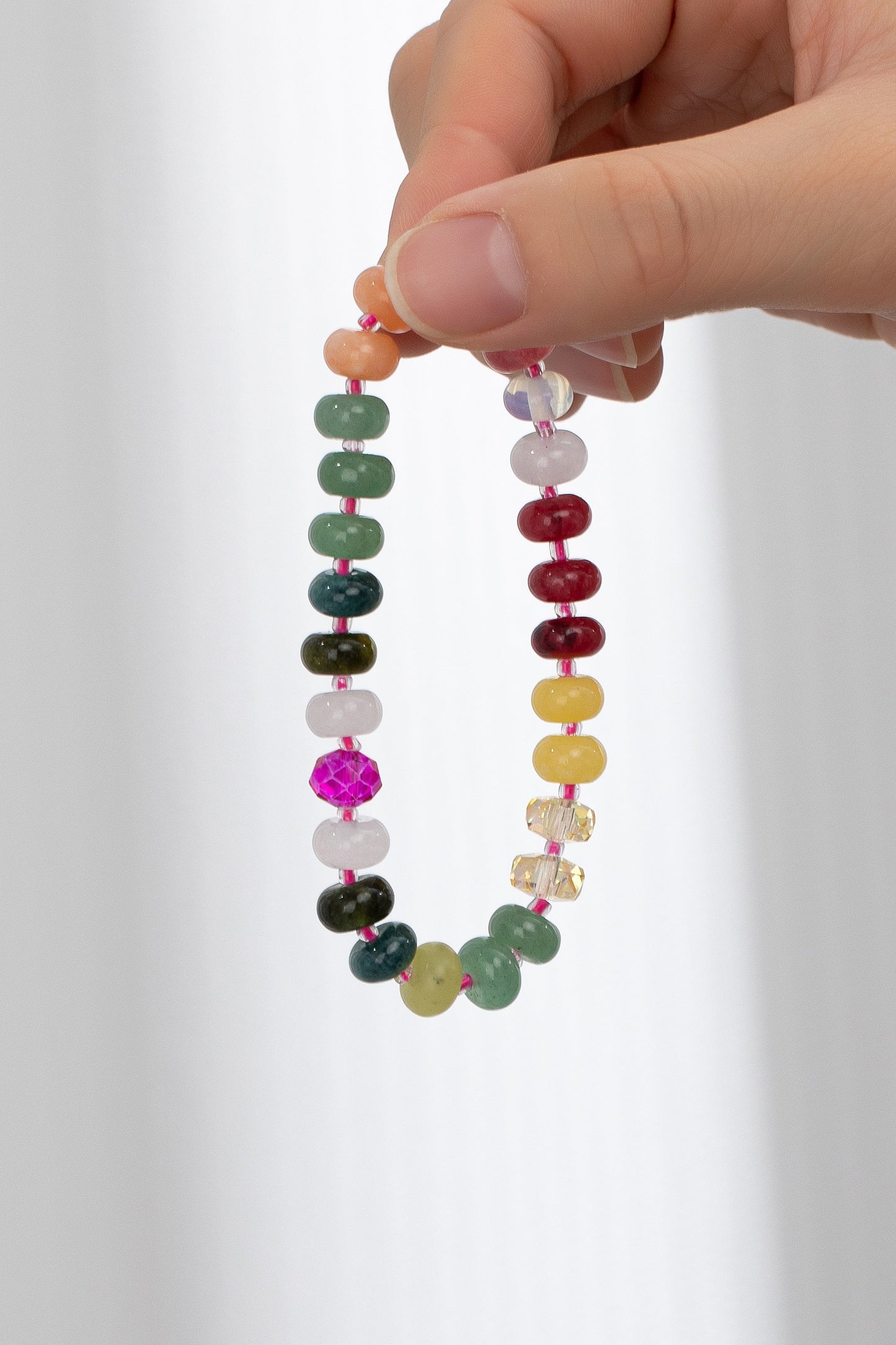 Colorful Agate Stone Stretchy Bracelet