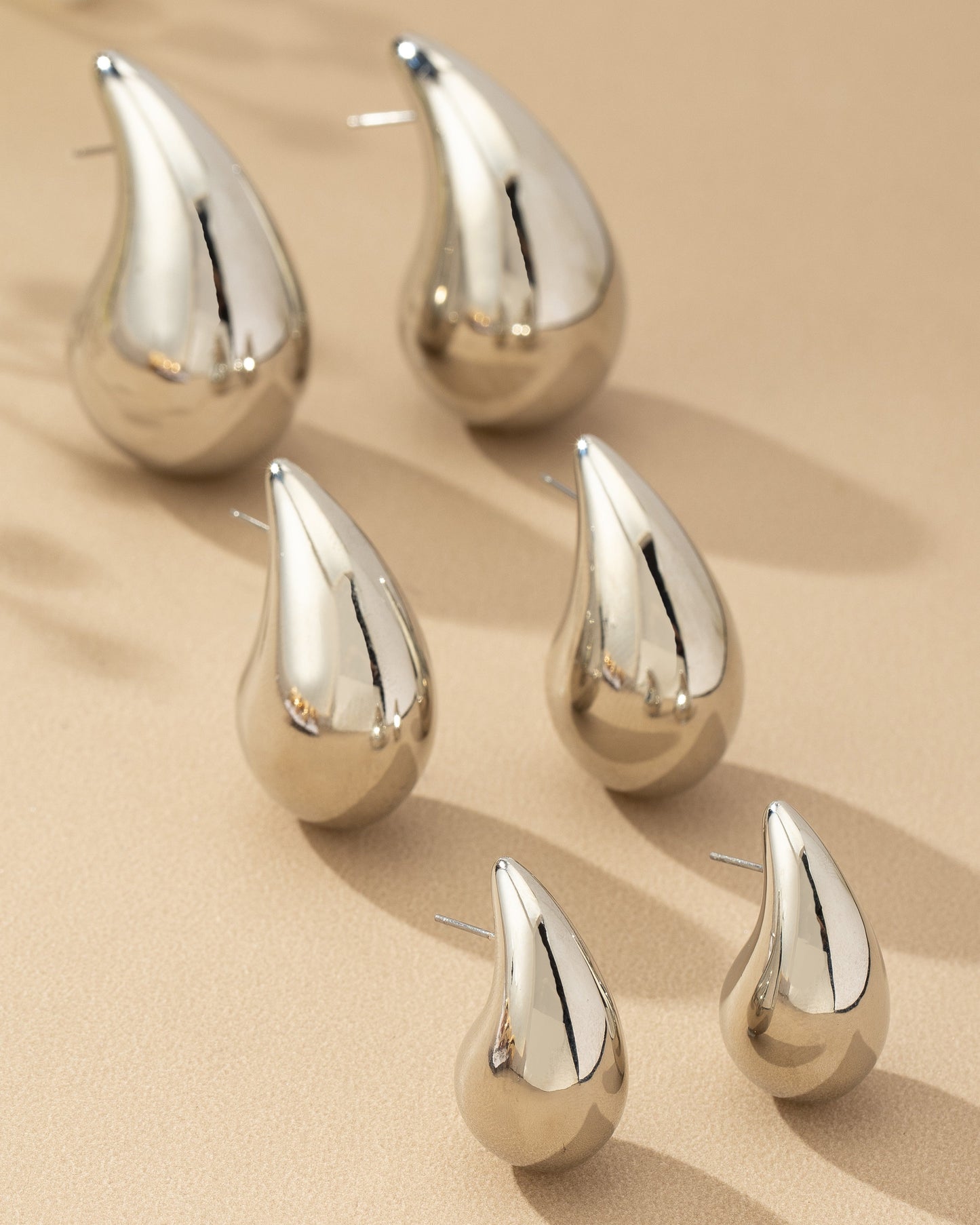 Teardrop Stud Earrings