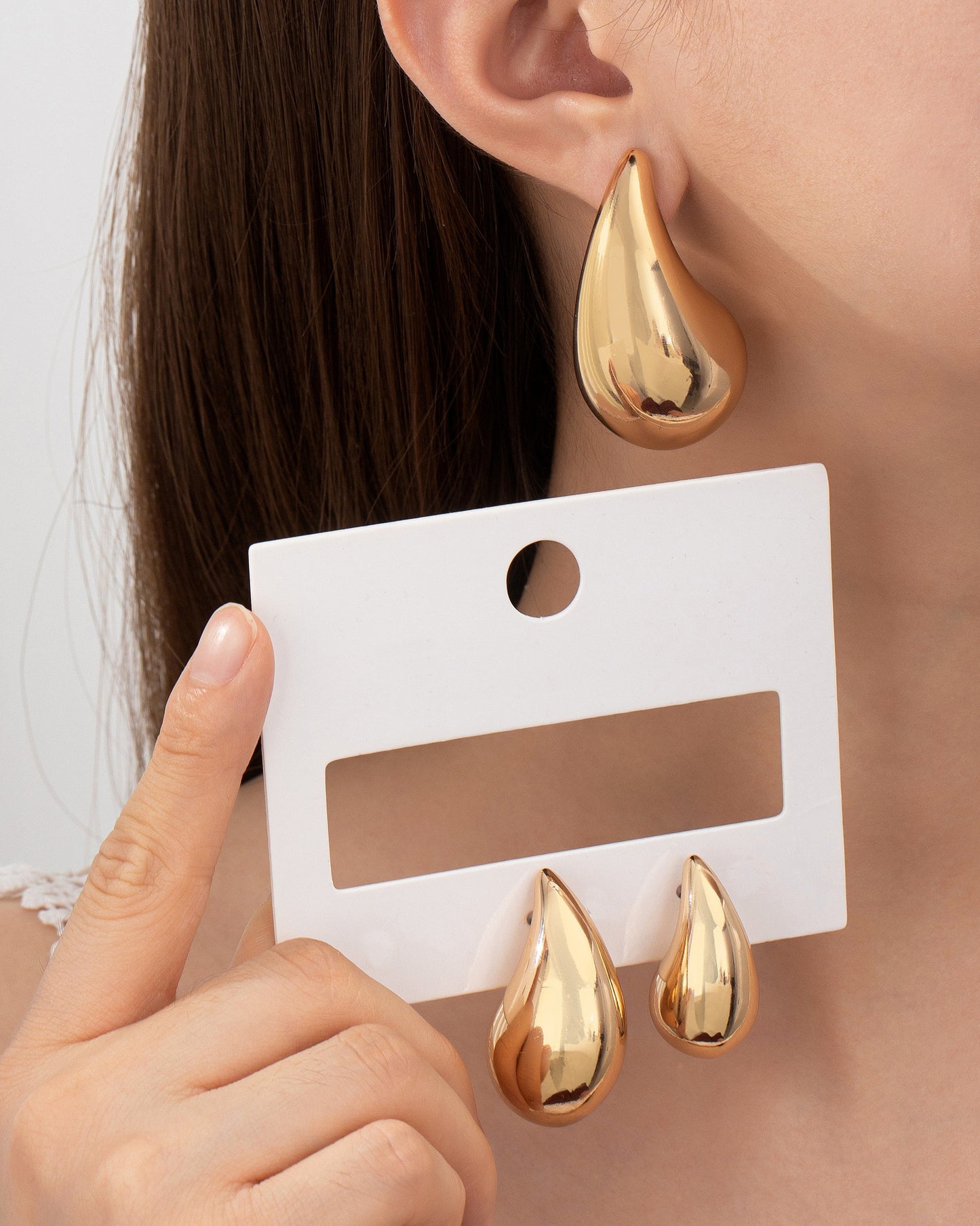 Teardrop Stud Earrings
