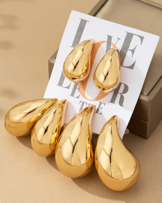 Teardrop Stud Earrings