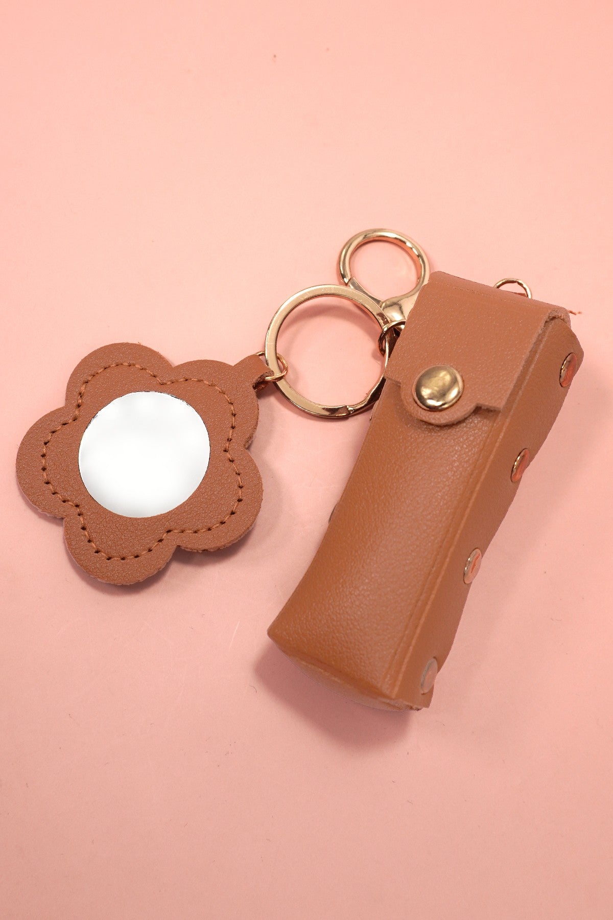 Vegan Leather Lip Bag Charm Keychains