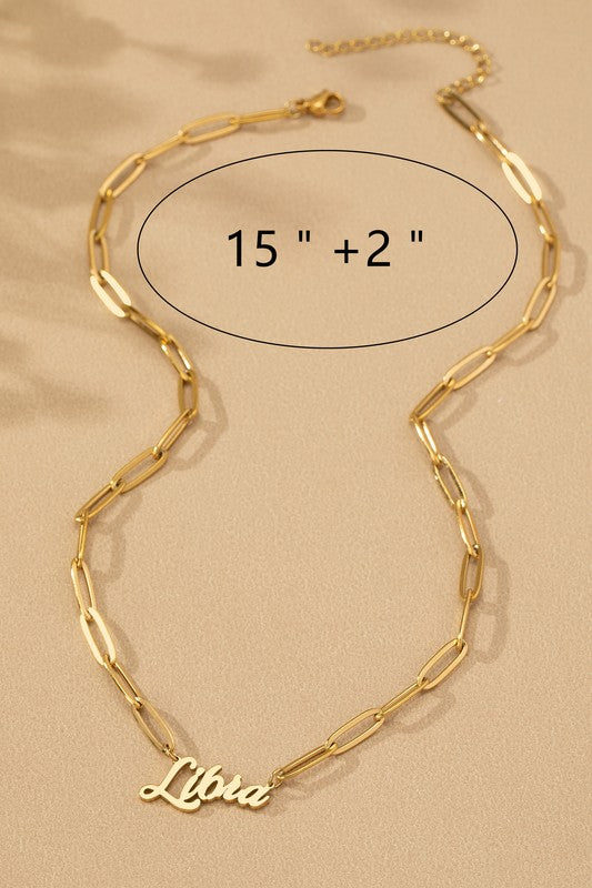 Zodiac Sign Pendant Necklace - Water Proof Stainless