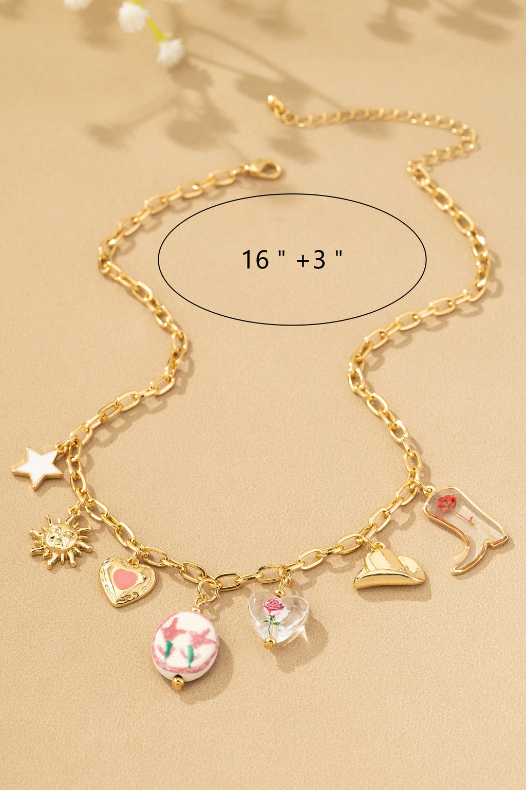 Western Ceramic Charm Necklace