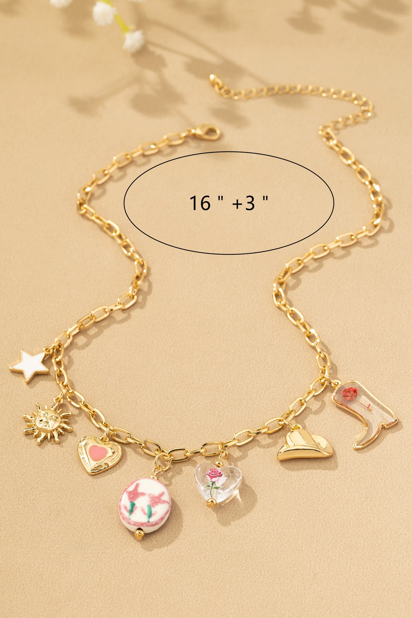 Western Ceramic Charm Necklace