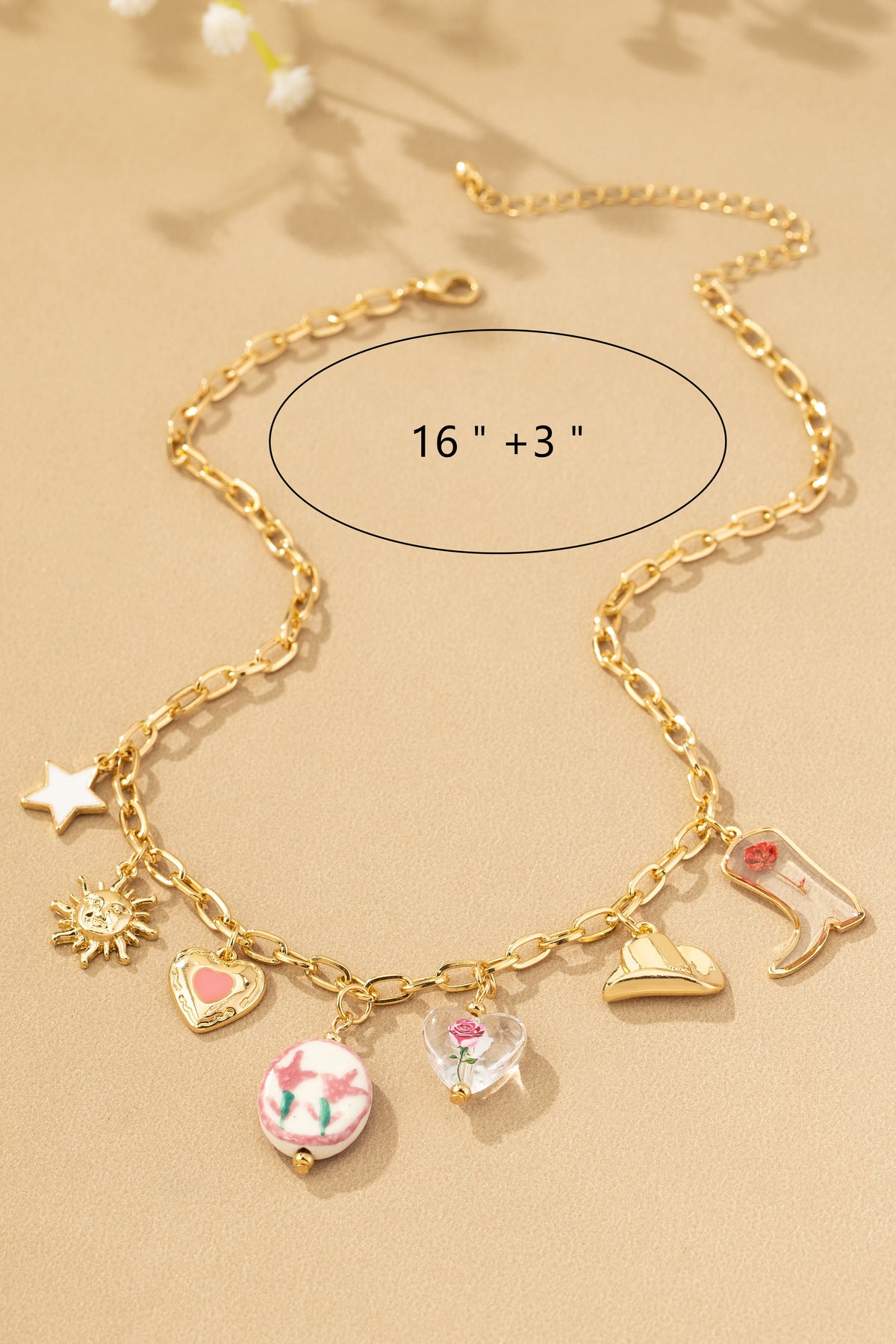 Western Ceramic Charm Necklace