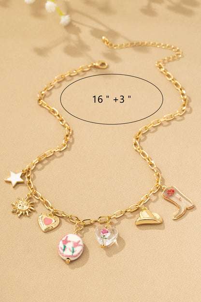 Western Ceramic Charm Necklace
