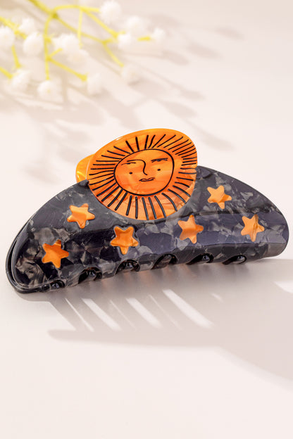 Celestial Moon & Sun Hair Claw Clip