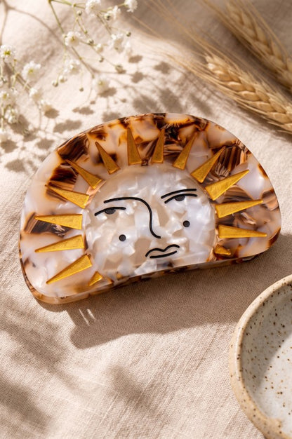Celestial Sunburst Hair Claw Clip