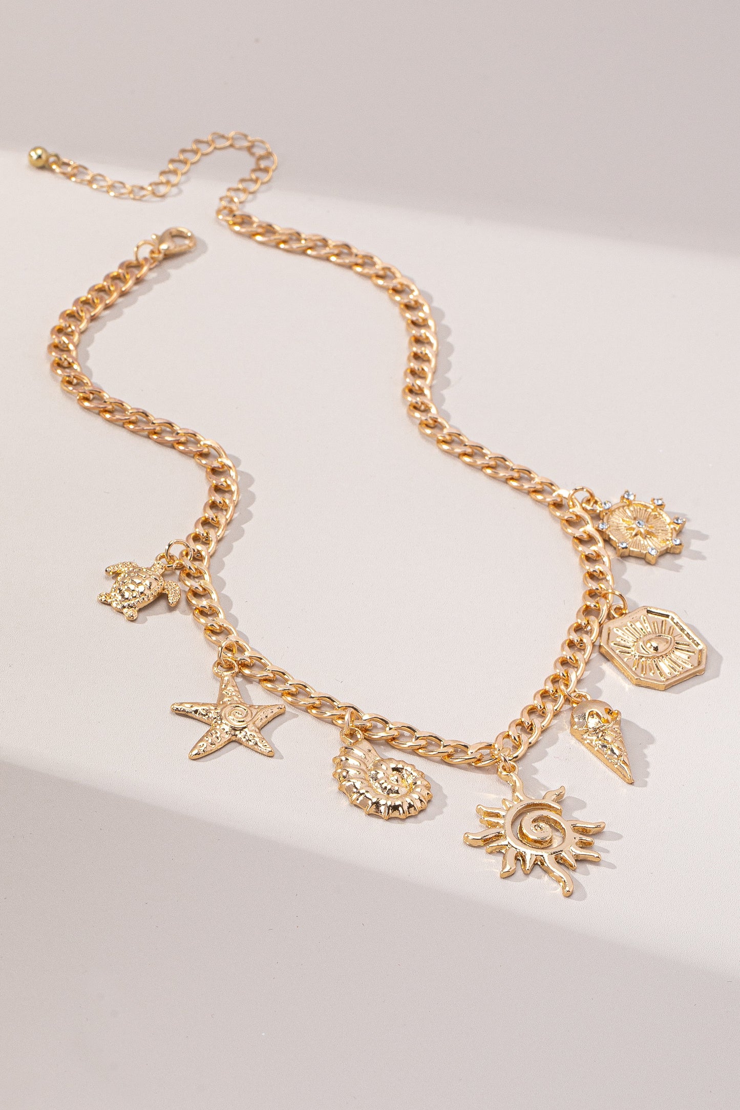 Celestial & Coastal Motifs Charm Necklace