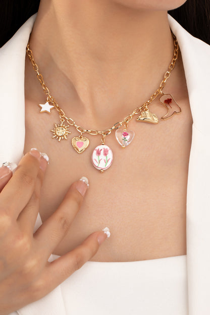 Western Ceramic Charm Necklace