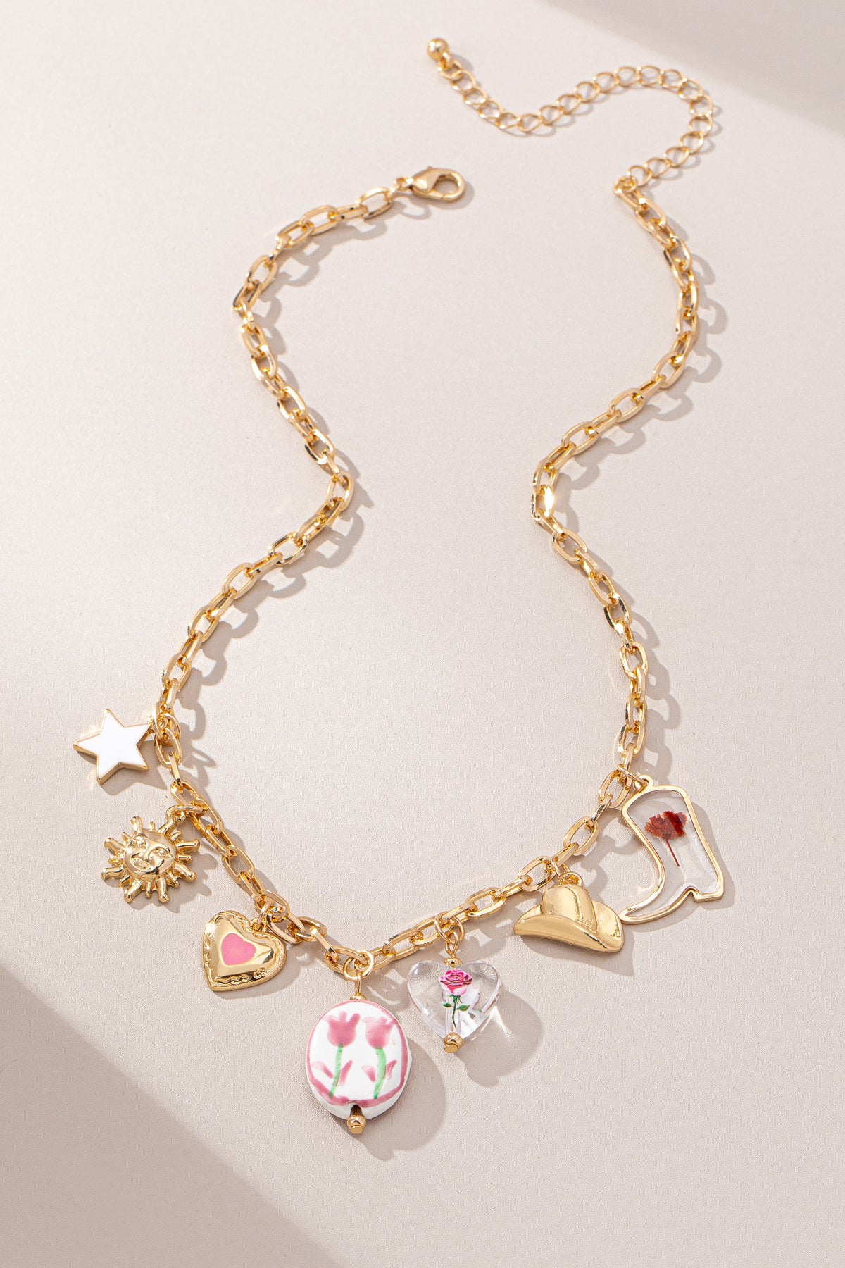 Western Ceramic Charm Necklace