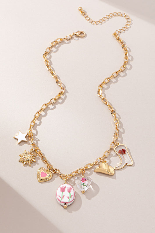 Western Ceramic Charm Necklace
