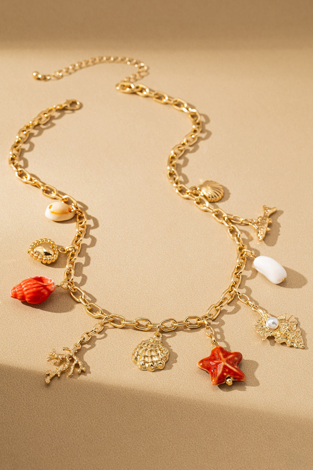 Seaside Treasure Ceramic Charm Necklace