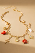 Seaside Treasure Ceramic Charm Necklace