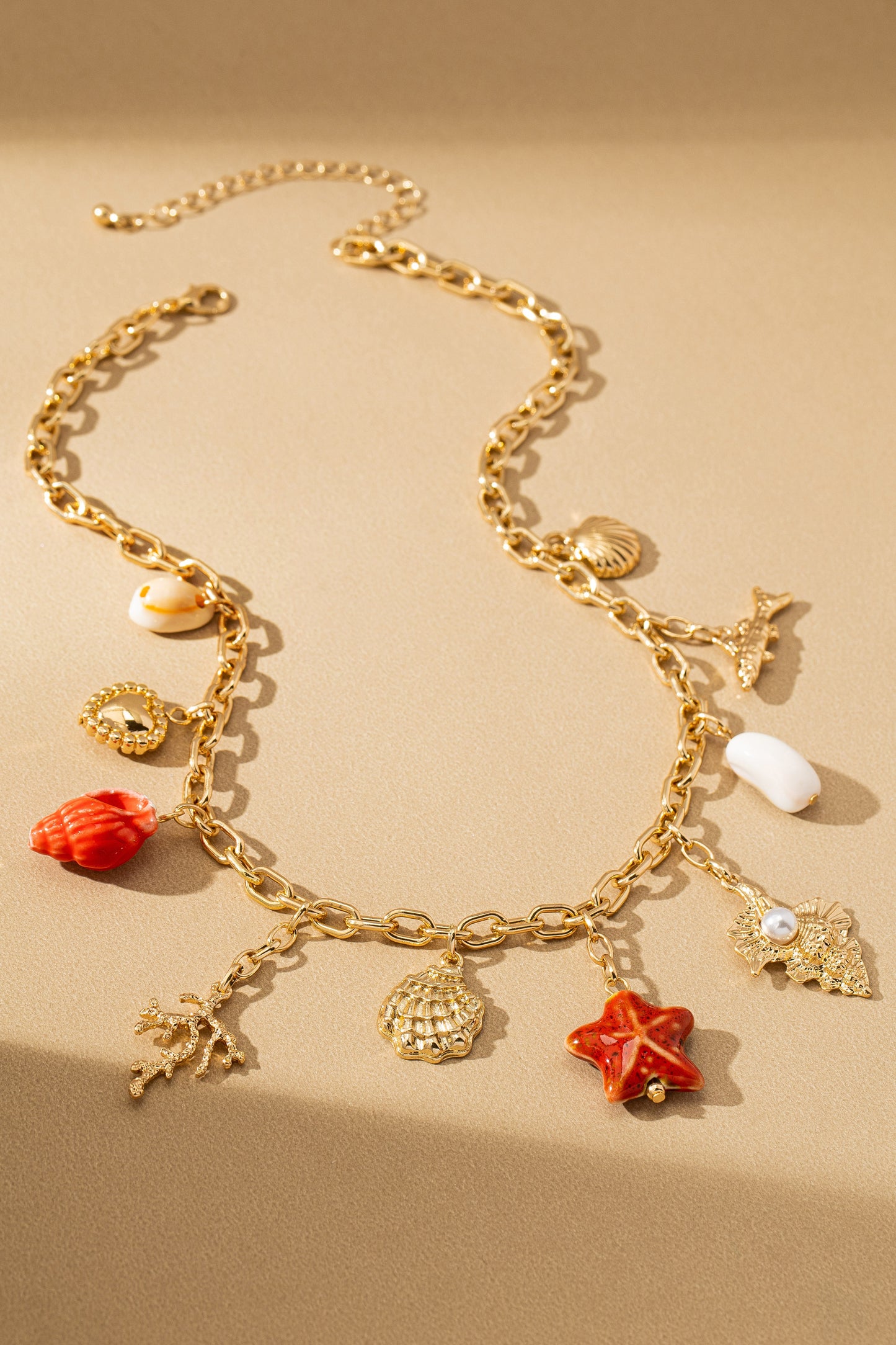 Seaside Treasure Ceramic Charm Necklace