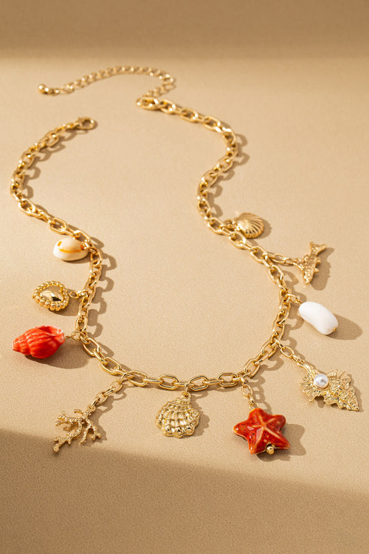 Seaside Treasure Ceramic Charm Necklace