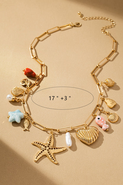 Ocean Treasures Charm Necklace Ceramic