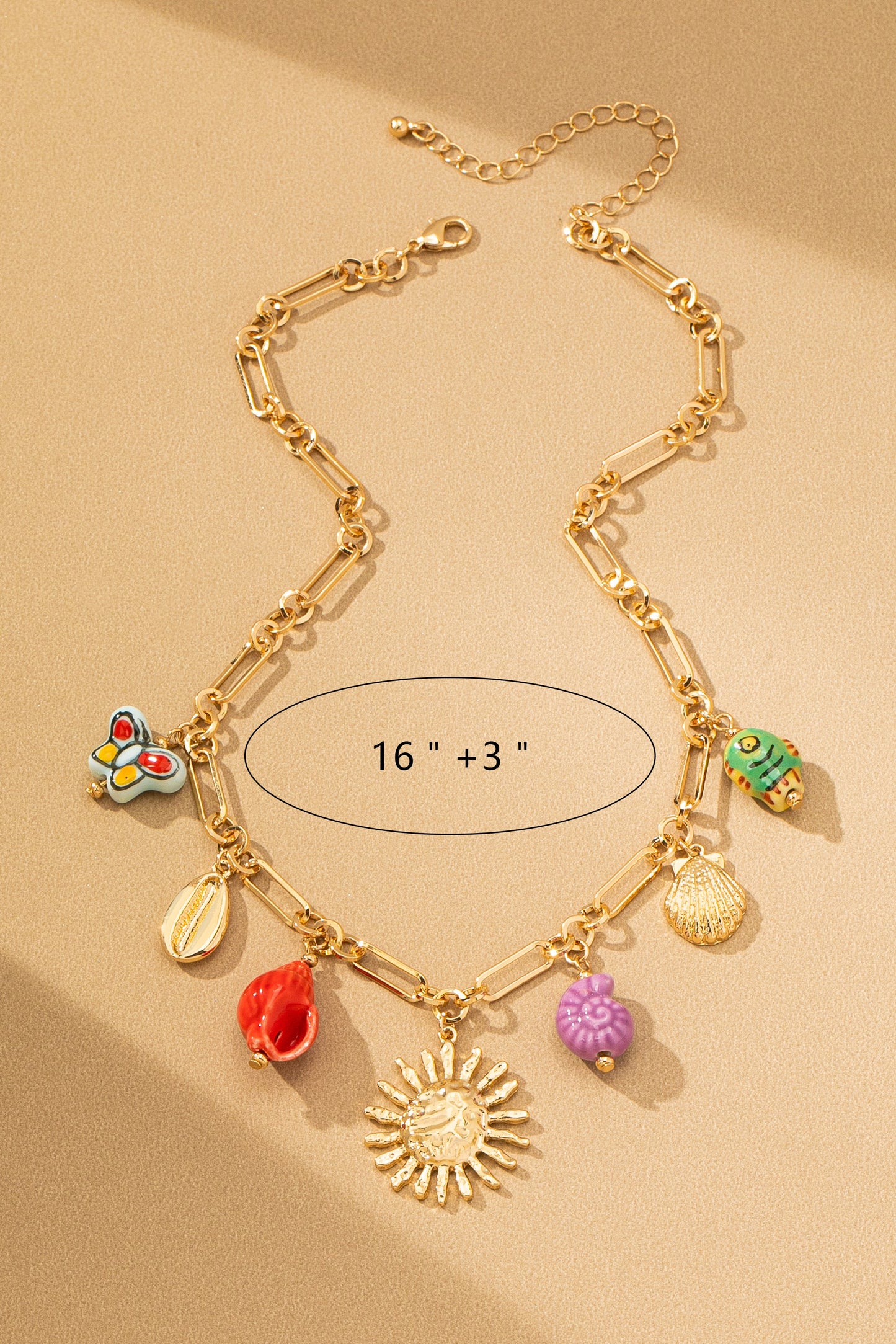 Sunlit Garden Charm Necklace Porcelain