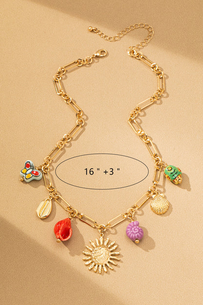 Sunlit Garden Charm Necklace Porcelain