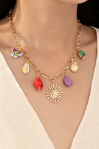 Sunlit Garden Charm Necklace Porcelain