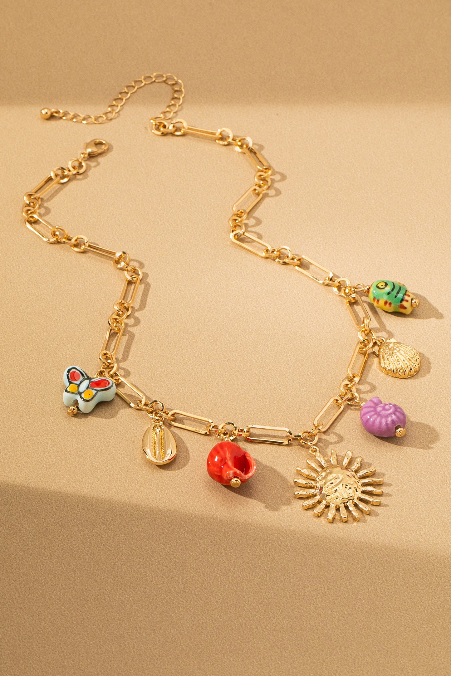 Sunlit Garden Charm Necklace Porcelain