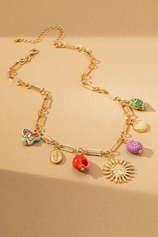 Sunlit Garden Charm Necklace Porcelain