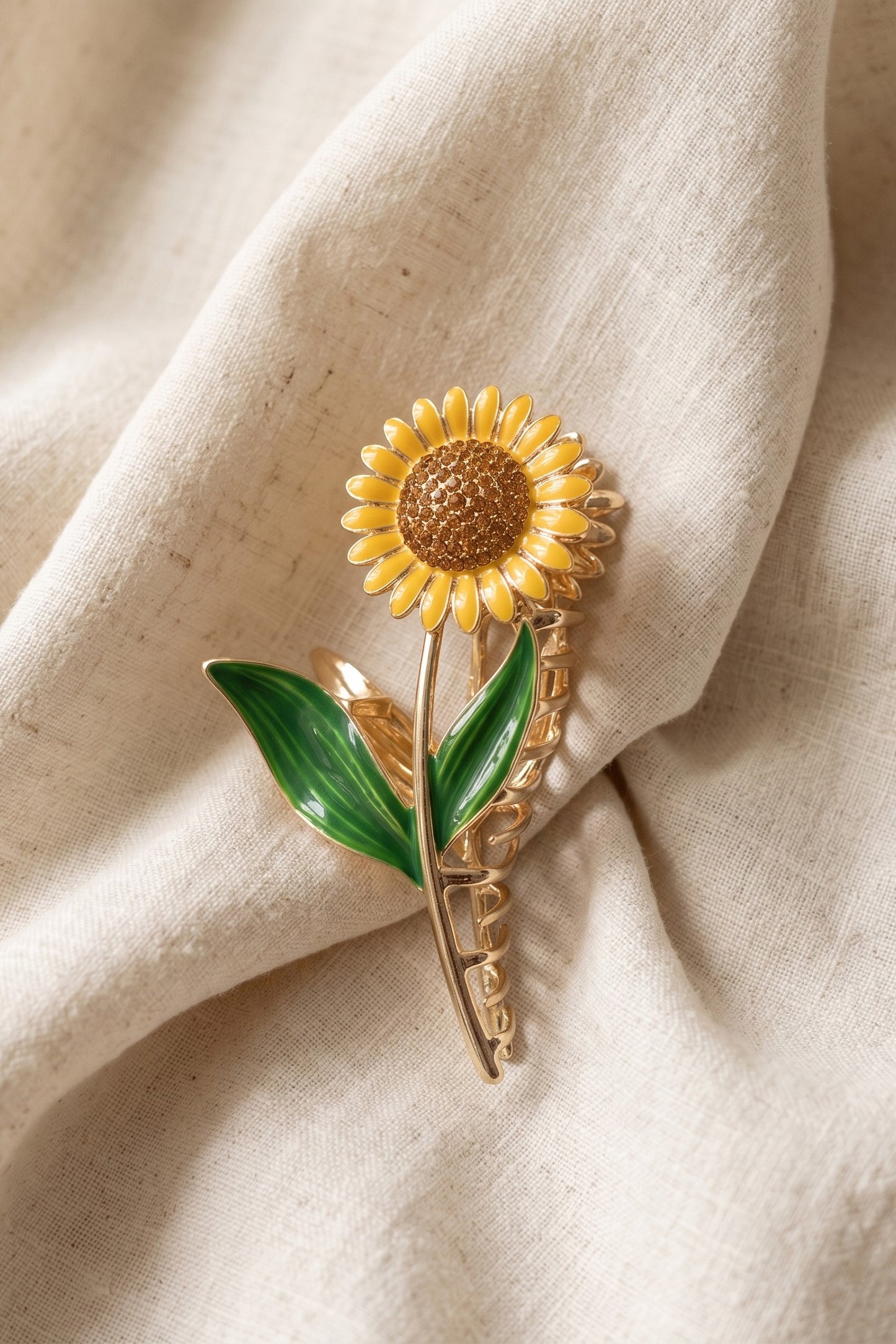 Sunlit Bloom Sunflower Hair Claw Clip