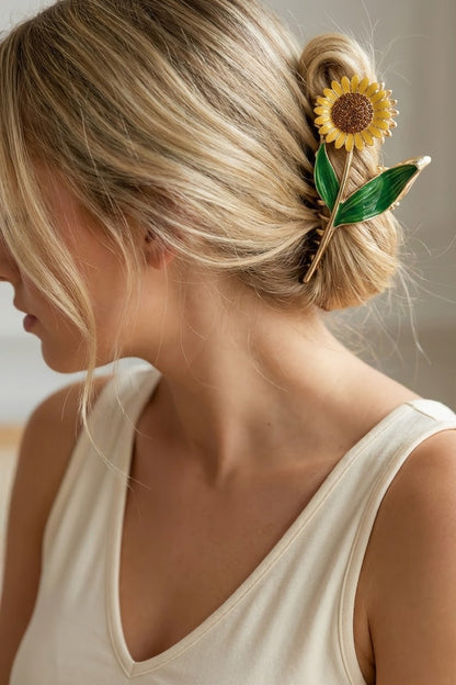 Sunlit Bloom Sunflower Hair Claw Clip