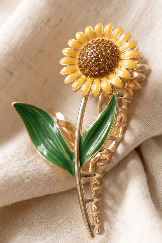 Sunlit Bloom Sunflower Hair Claw Clip
