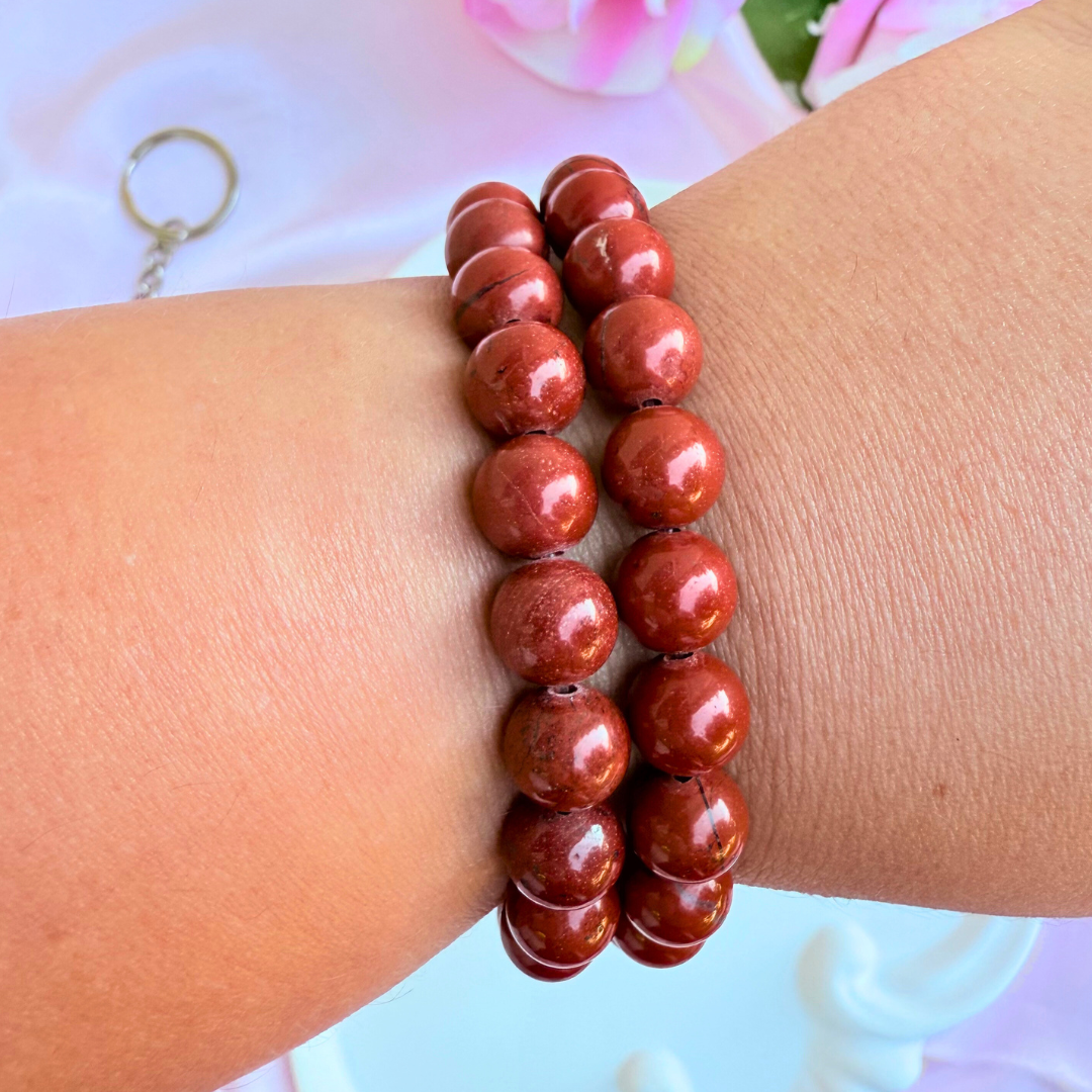 Red Jasper Bracelet - Passion, Balance, and Vital Energy