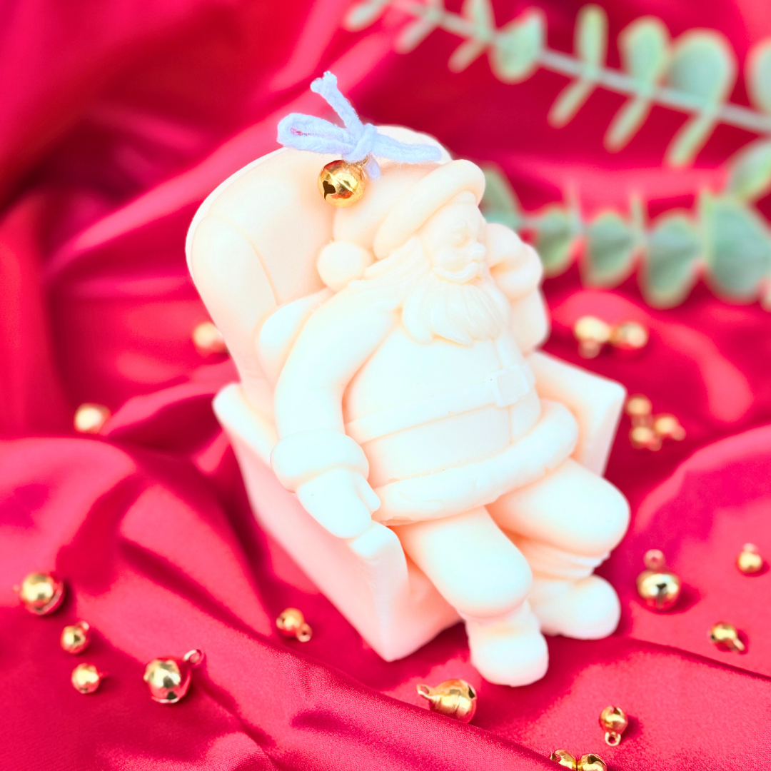 Sleepy Santa Candle