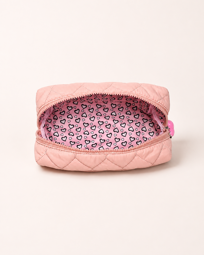 Pull My Heart Quilted Cosmetic Pouch