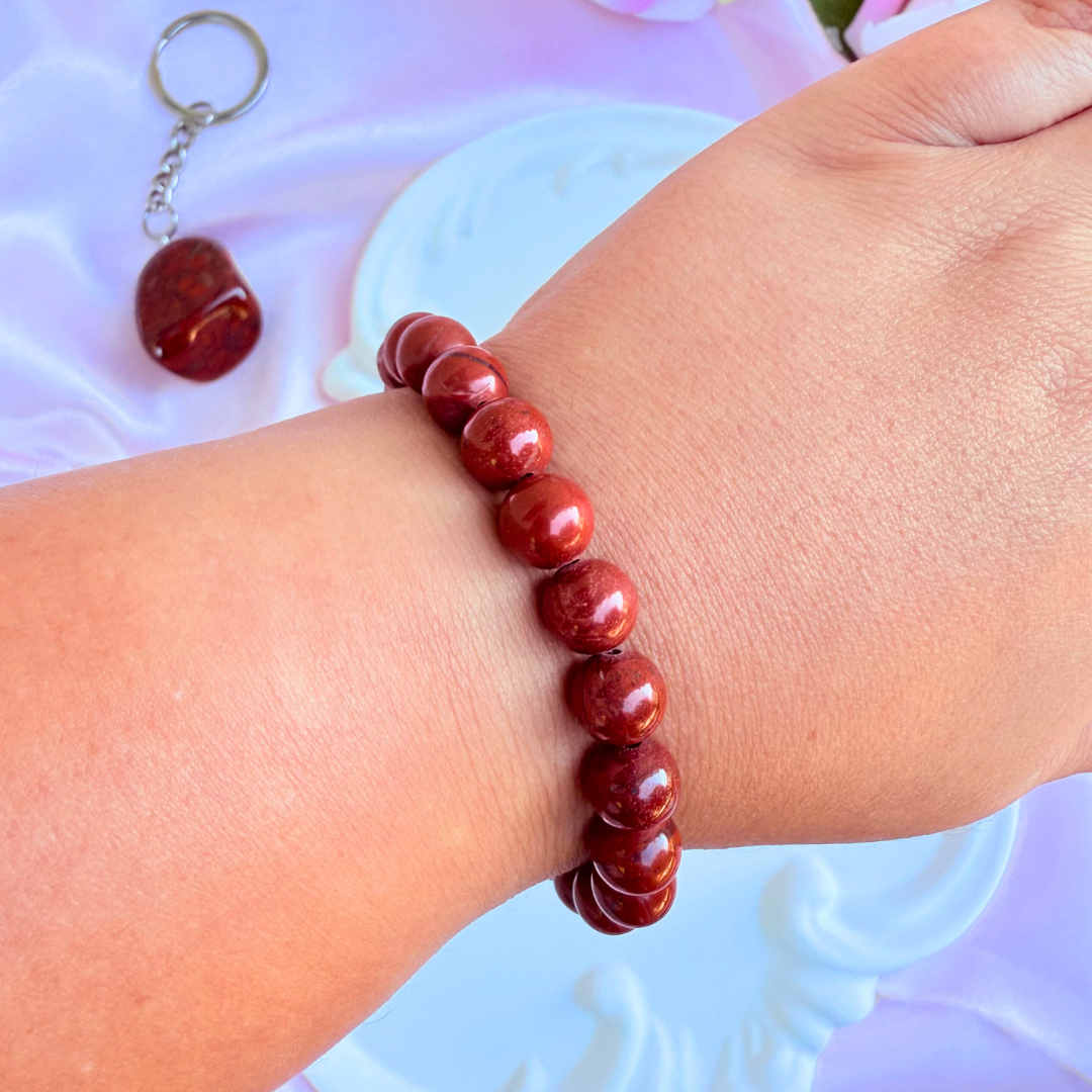 Red Jasper Bracelet - Passion, Balance, and Vital Energy