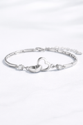 Eternal Double Heart Sterling Silver Bracelet