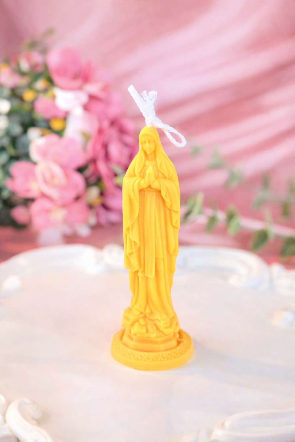 Virgin Mary Pillar Soy Candle