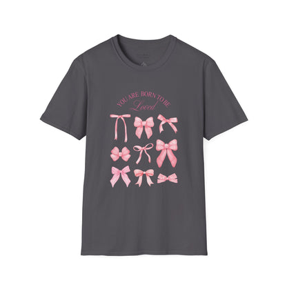 Pink Bow Aesthetic Unisex T-Shirt – You Are Born to Be Loved Tee