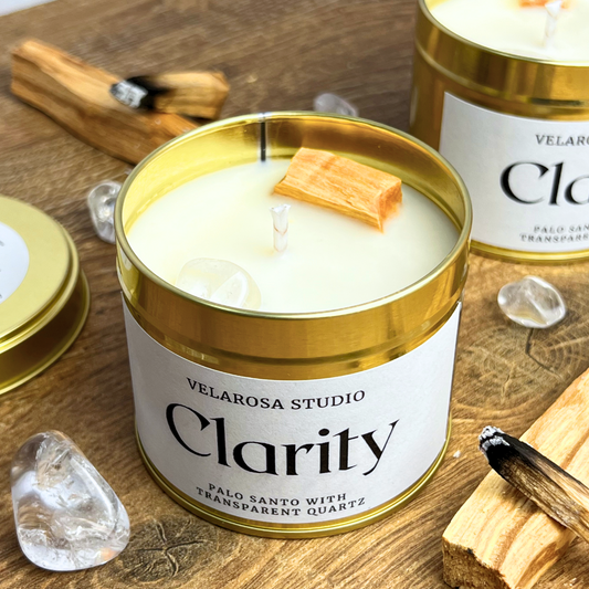 Clarity Aromatic Candle - Palo Santo and Sandalwood