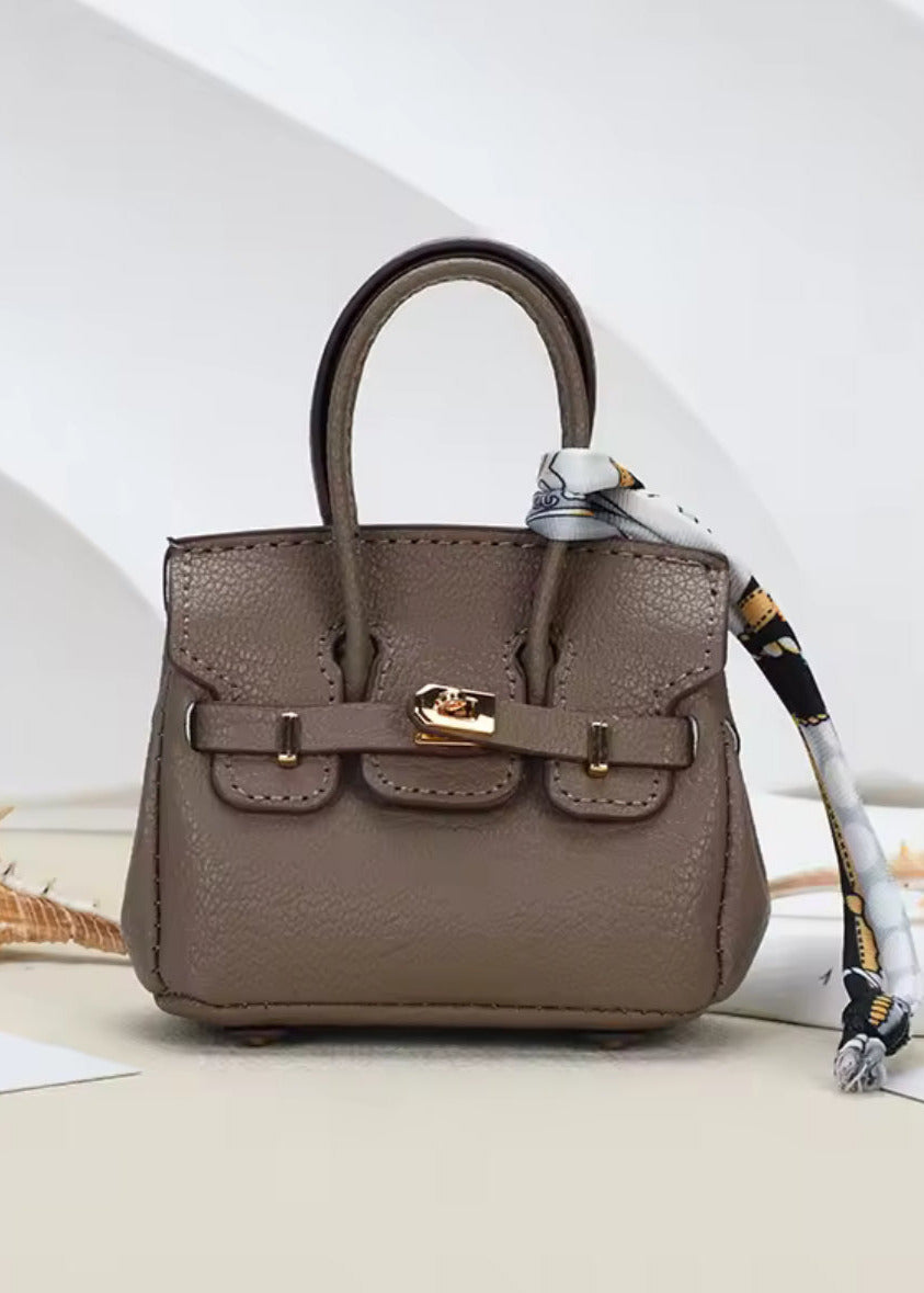 Mini Luxury Tote Bag Charm – Designer Inspired Key Holder