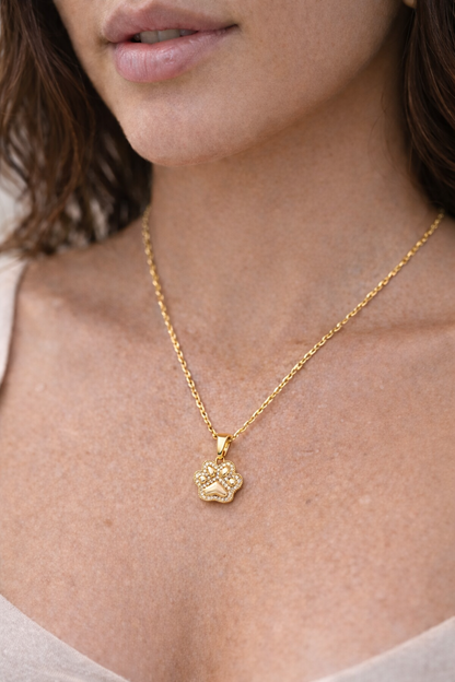 Cat Paw Pendant Necklace – Stainless Steel
