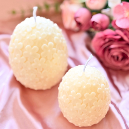 Floral Easter Egg Candle