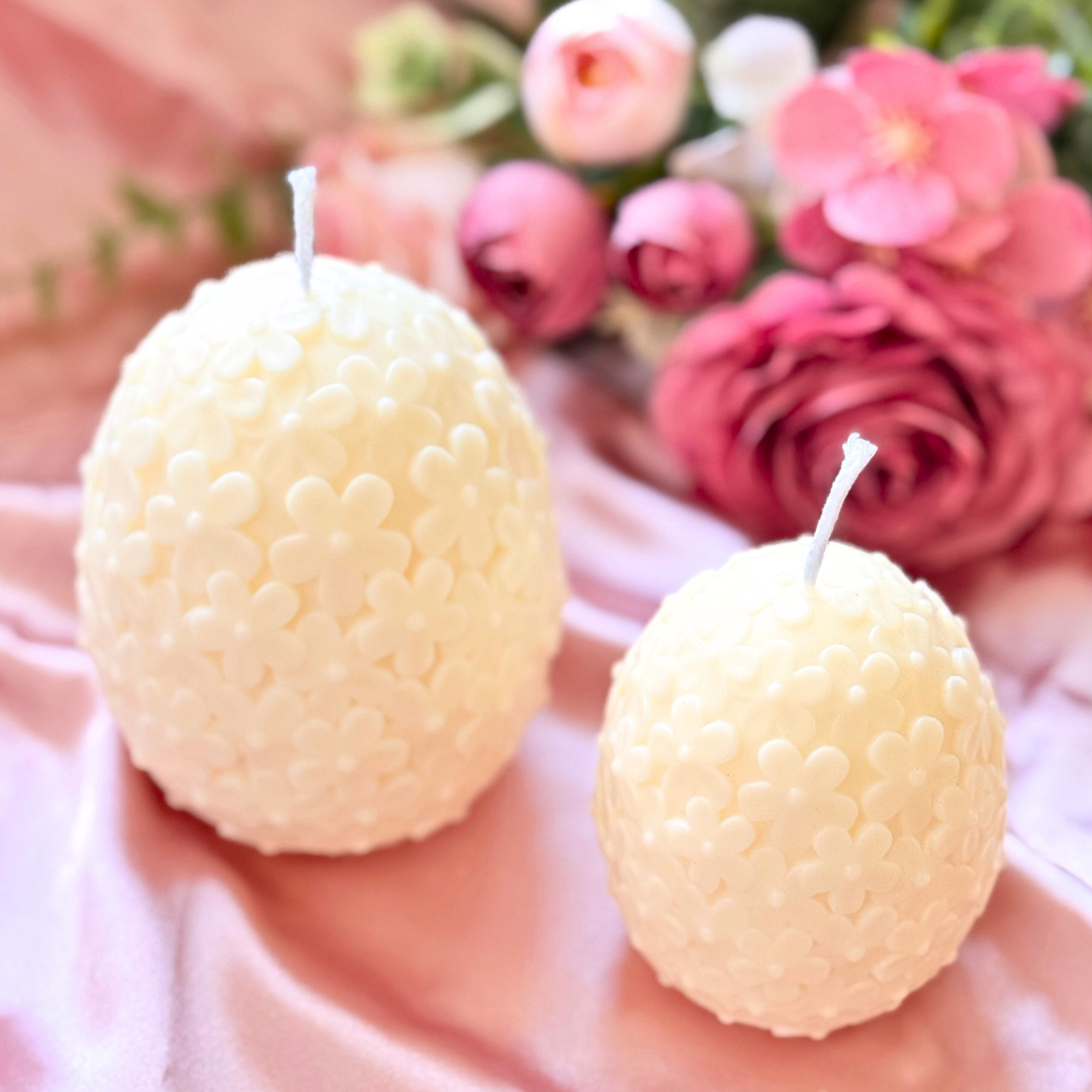 Floral Easter Egg Candle