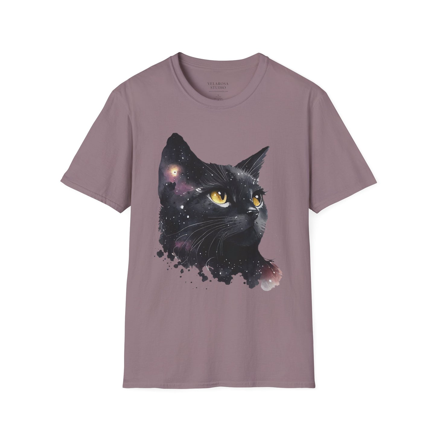 Galaxy Black Cat Unisex T-Shirt – Cosmic Cat Art Tee