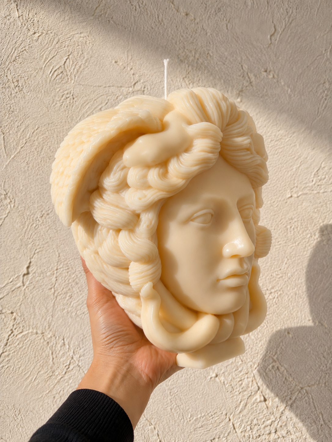 Medusa Sculptural Candle – Large Greek Goddess Decor