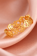 Golden Paw Charm Ring – Stainless Steel