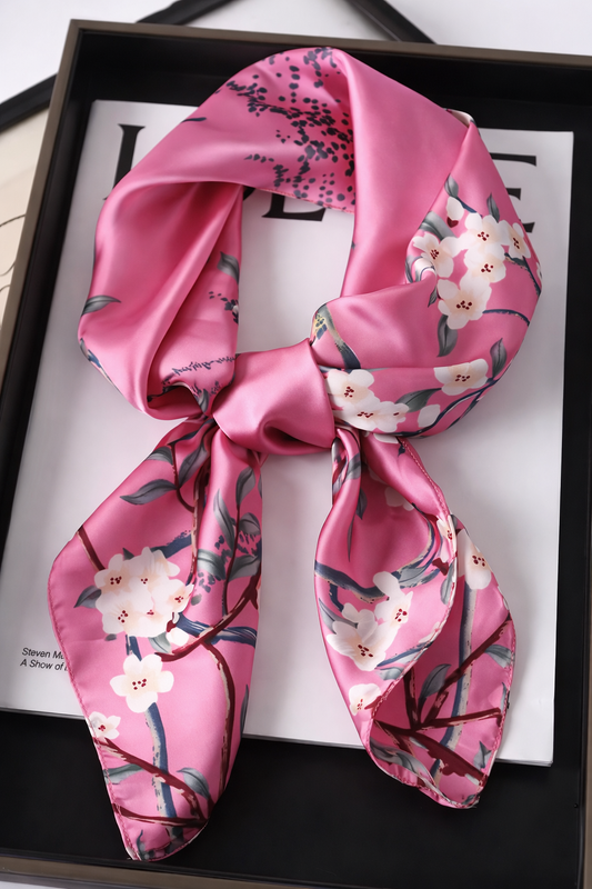 Sakura Bloom Silk Scarf