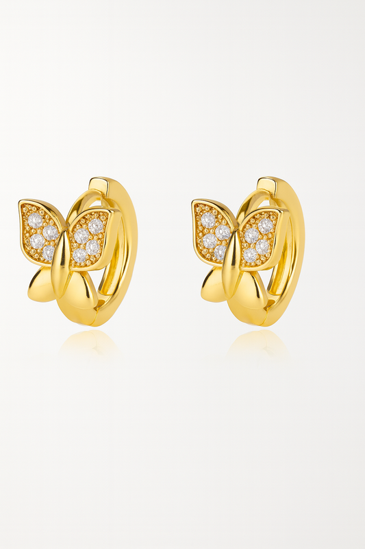 Butterfly Hoop Earrings