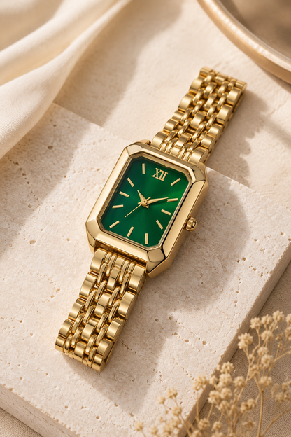 Rectangular Quartz Watch – Vintage-Inspired Women’s Watch